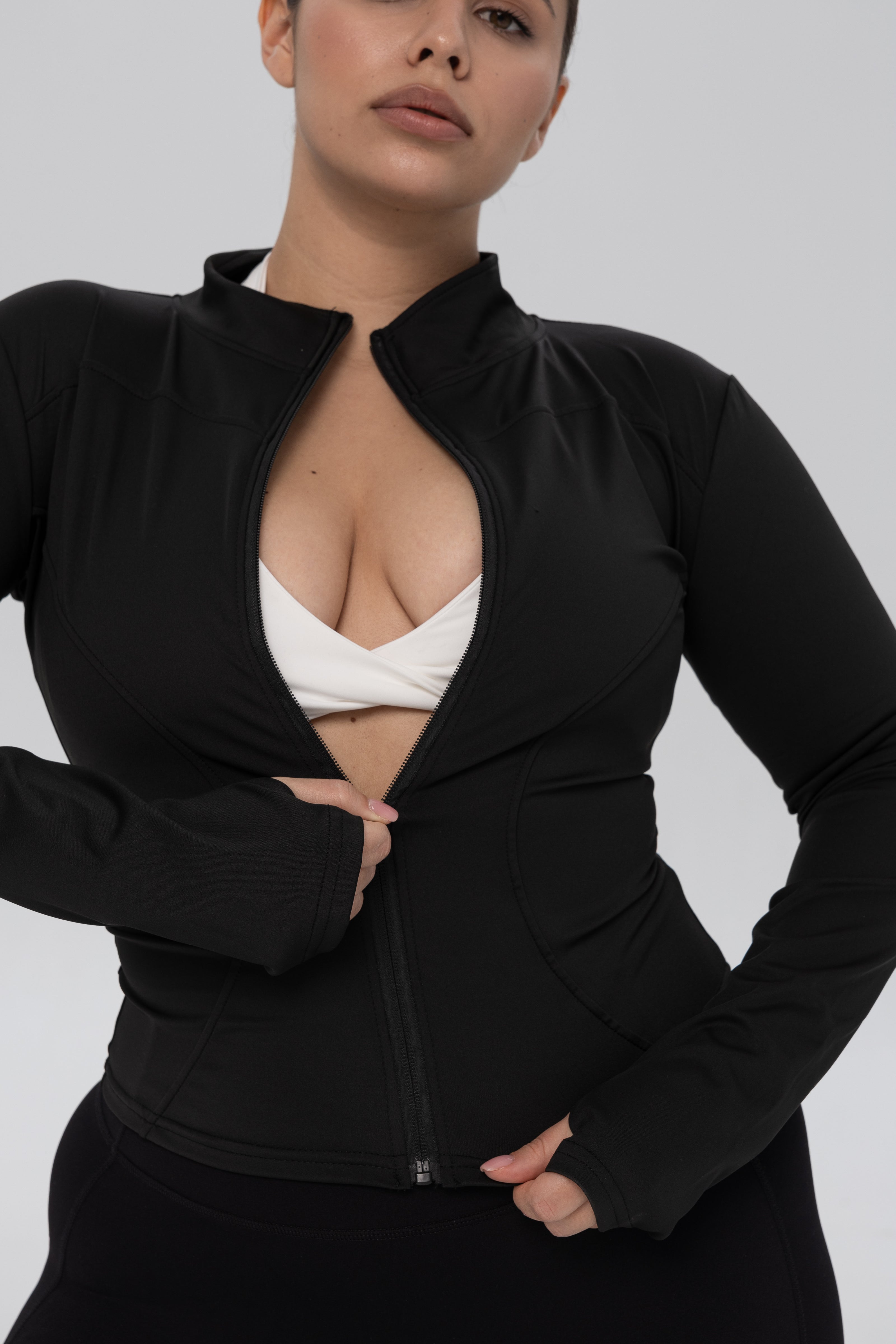 Кофта Zip Slim Dusty Black
