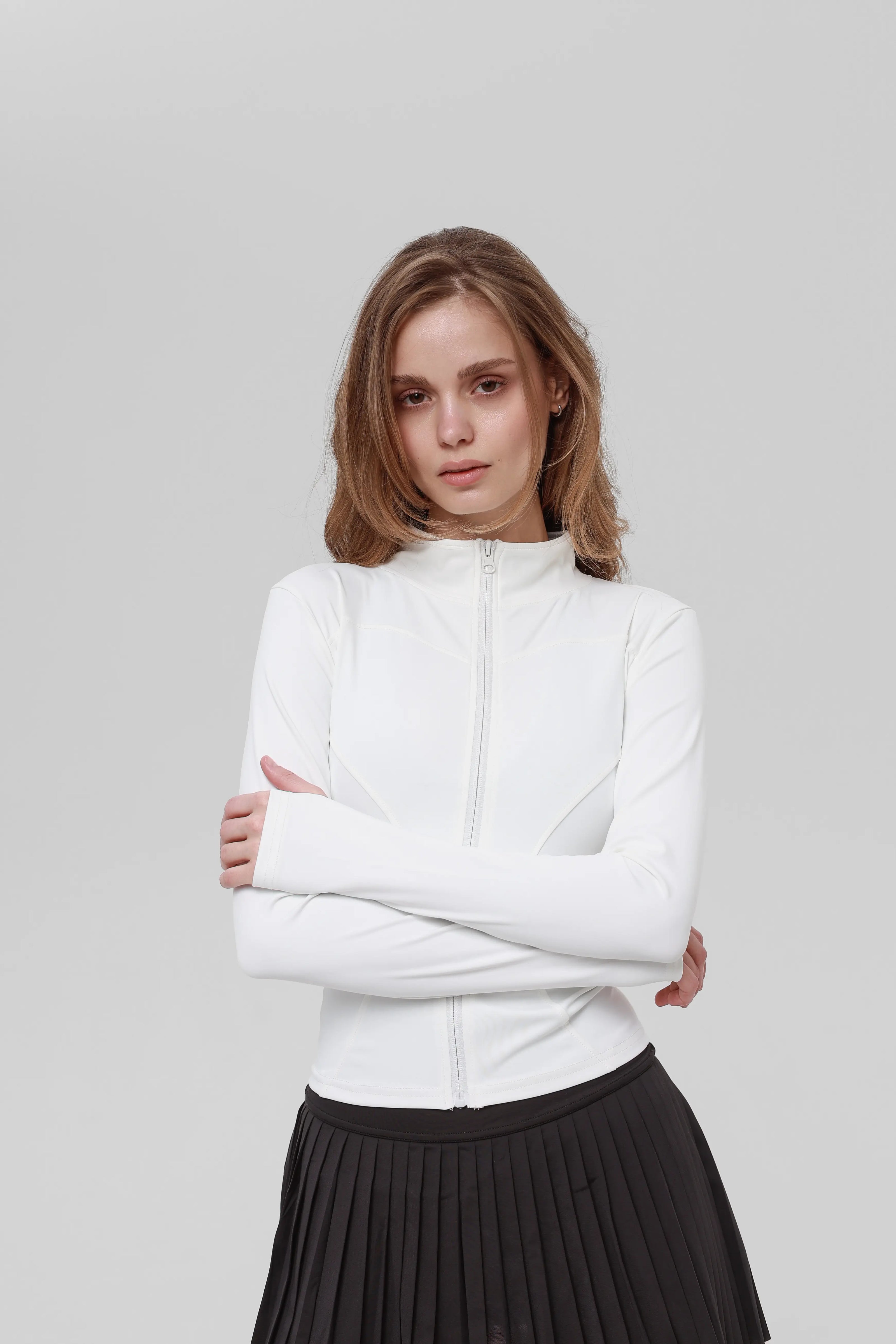 Кофта Zip Slim White